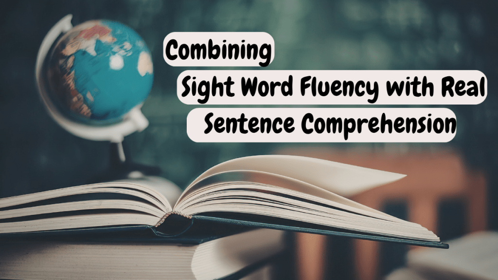 There is a desk with books and a globe and a desk behind it.